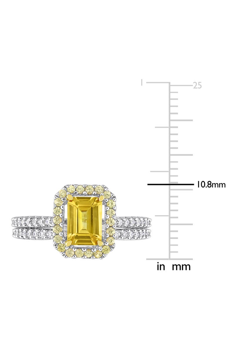 Julianna B. Sapphire & Diamond Halo Bridal Ring Set 14k, Alternate, color, Sapphire