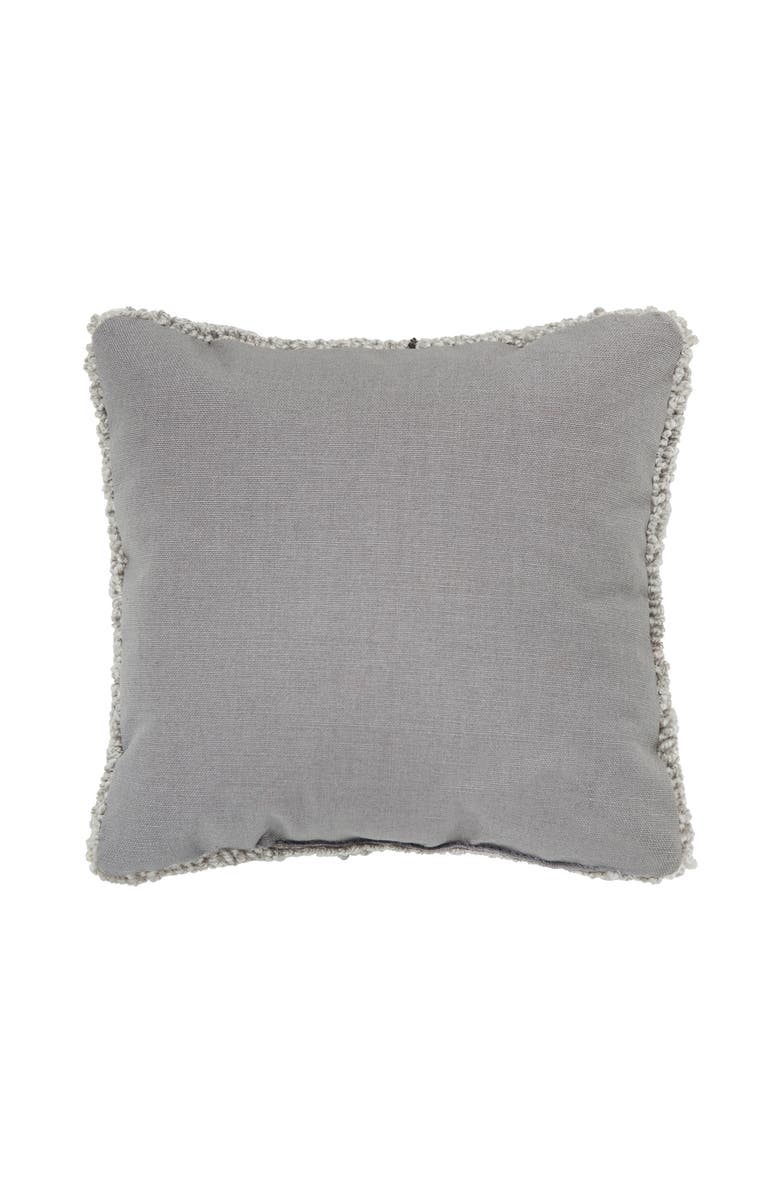 C&F Home Christmas Black Cat w/ Red Scarf Silhouette Hooked Mini Accent Pillow 8" x 8", Alternate, color, Grey