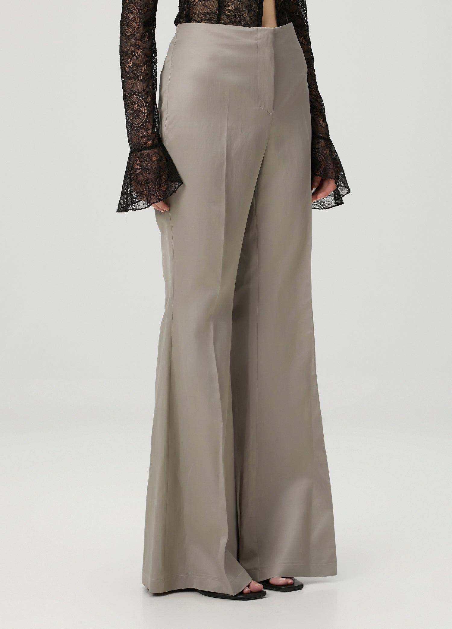 Linen Blend Shiny Woven Pant - image 2