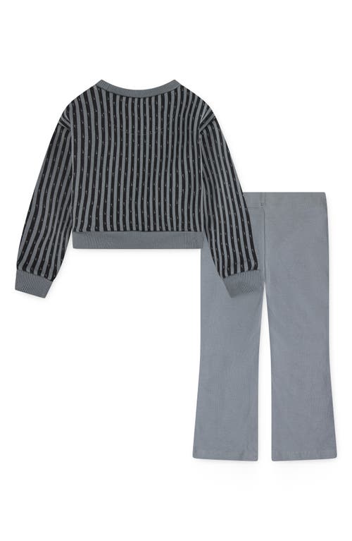 Nike Kids' Femme Pop Fleece Top & Leggings Set In Gray