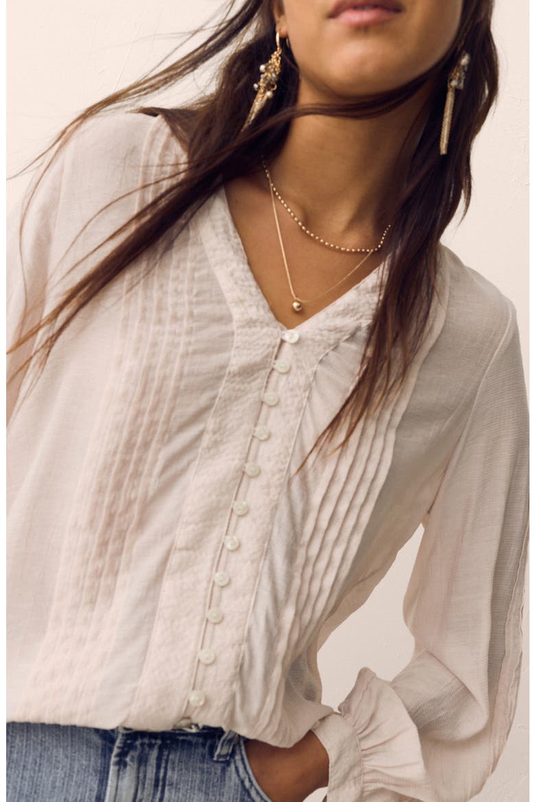 Pintuck Pleat Top, Alternate, color, BLUSH PINK