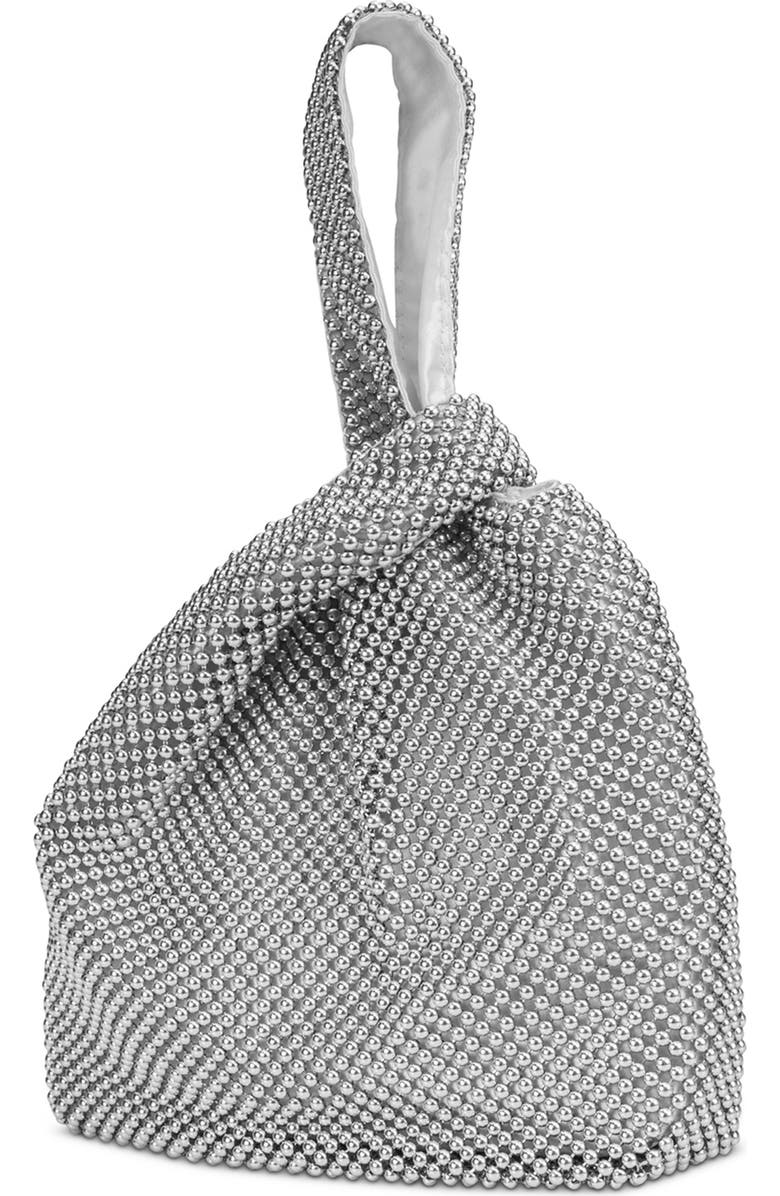 Jessica McClintock Logan Beaded Handbag, Alternate, color, Dark Silver