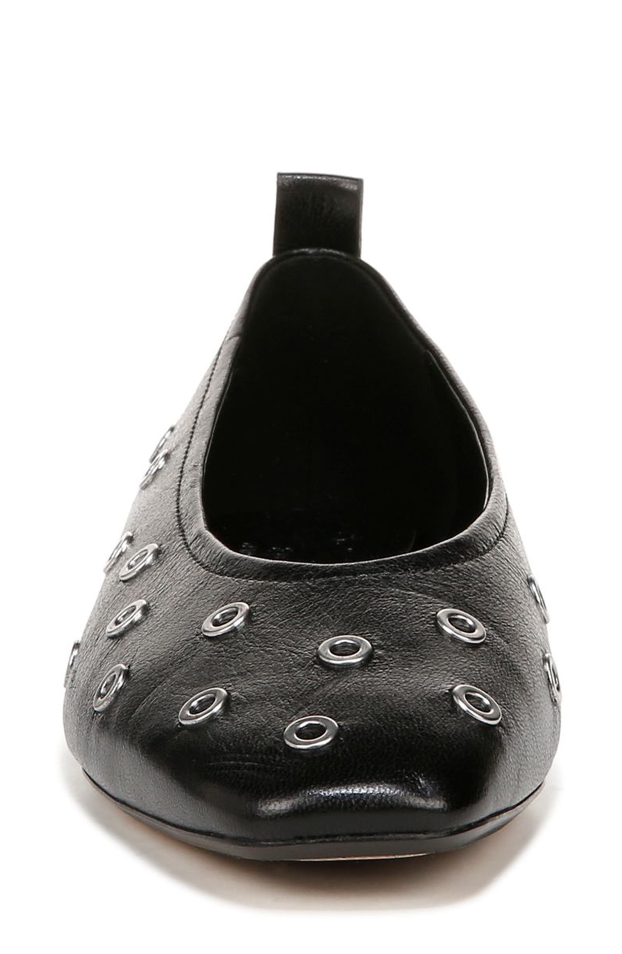Carla Skimmer Flat, Alternate, color, BLACK LEATHER
