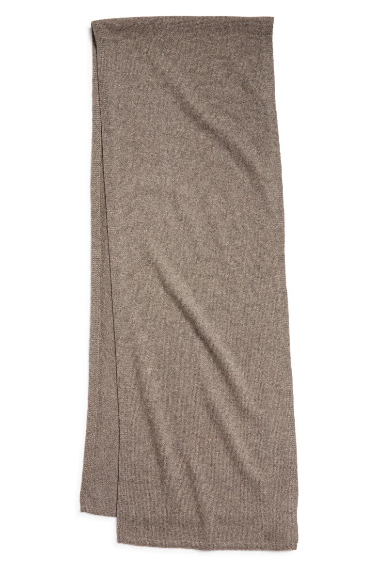 Cashmere Scarf, Alternate, color, DARK HEATHER TAUPE