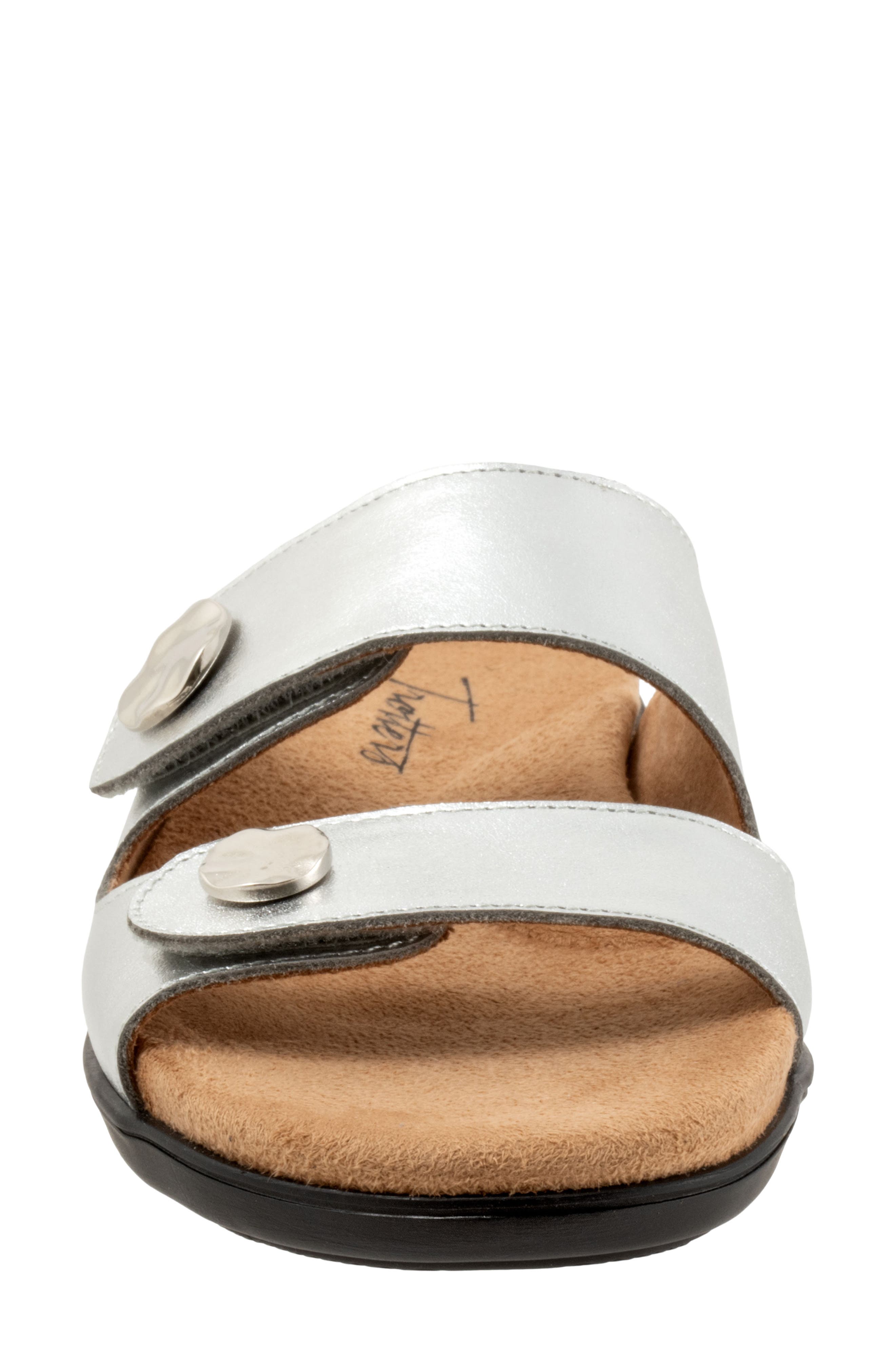Ruthie Stitch Slide Sandal, Alternate, color, SILVER