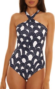 Trina Turk Halter One-Piece Swimsuit