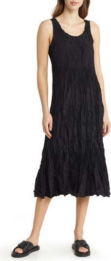 Fashion eileen fisher black silk dress