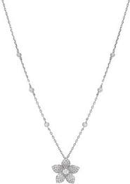 BY ADINA EDEN Pave Flower Charm Bezel Station Necklace