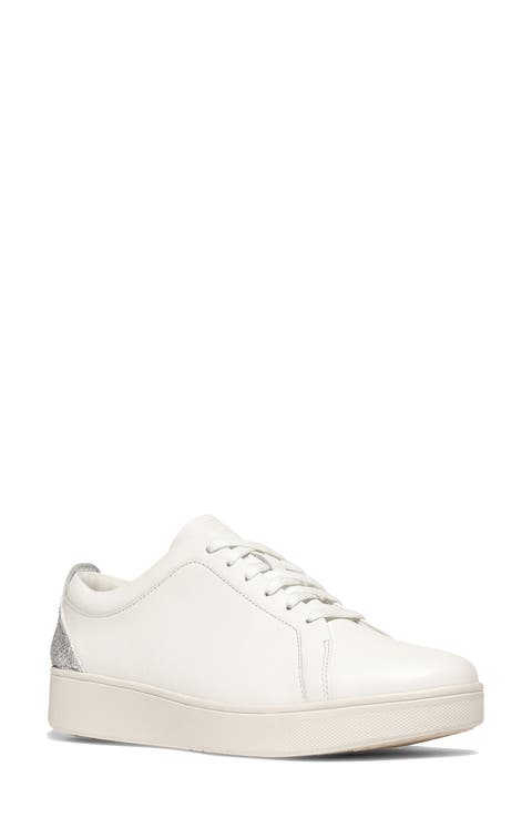 Rally Crystal Backtab Leather Sneaker