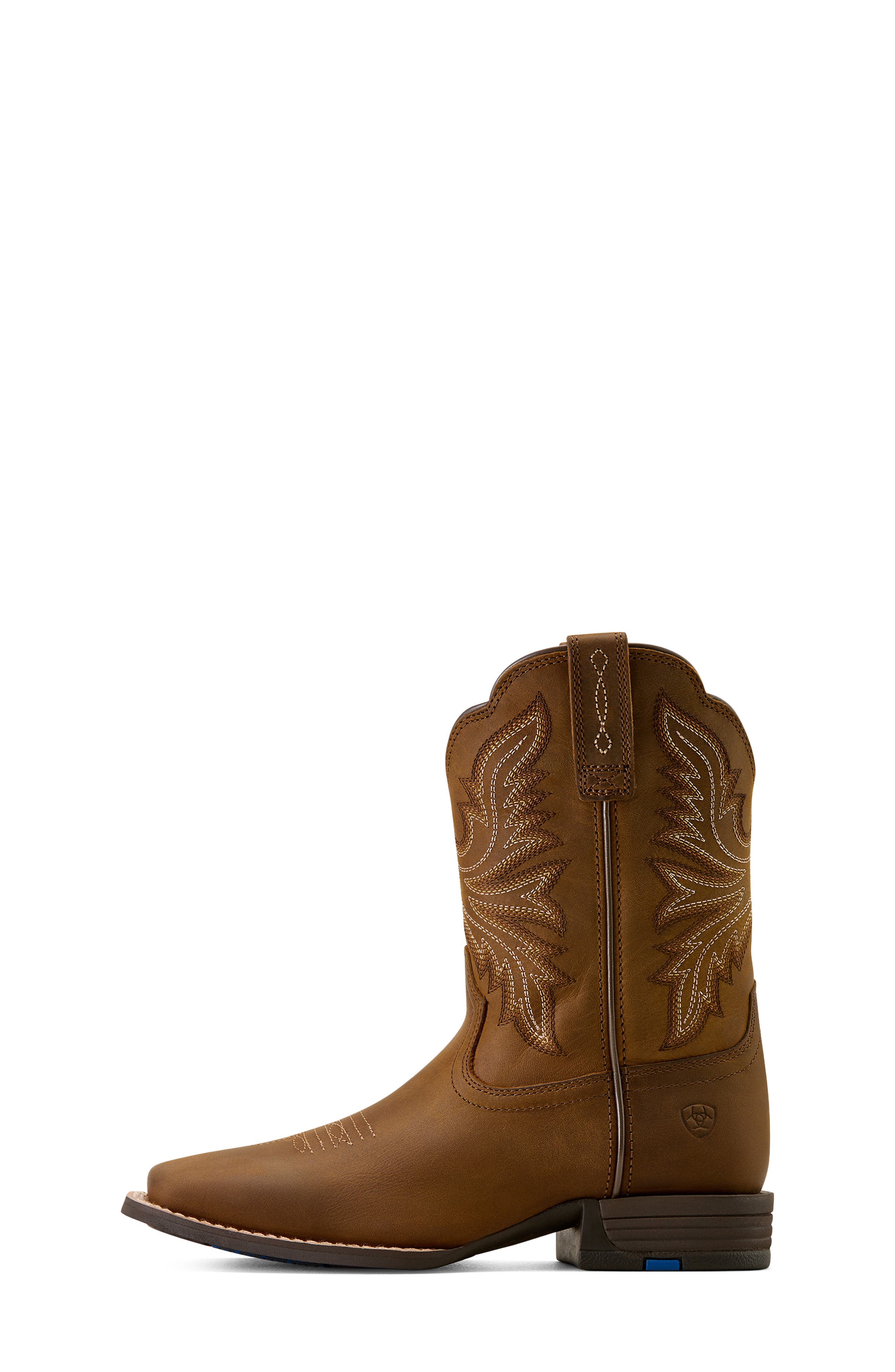 Ariat Kids' Westwood Wide Square Toe Western Boot, Alternate, color, Distressed Brown