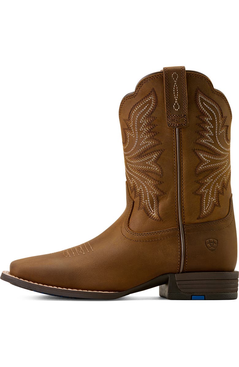 Ariat Kids' Westwood Wide Square Toe Western Boot, Alternate, color, Distressed Brown