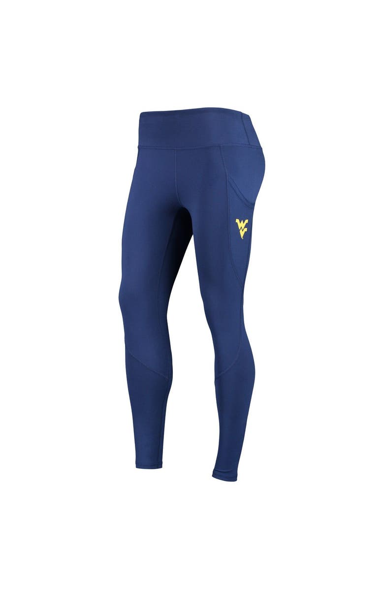 ZOOZATZ Women's ZooZatz Navy West Virginia Mountaineers Pocketed Leggings, Alternate, color,
