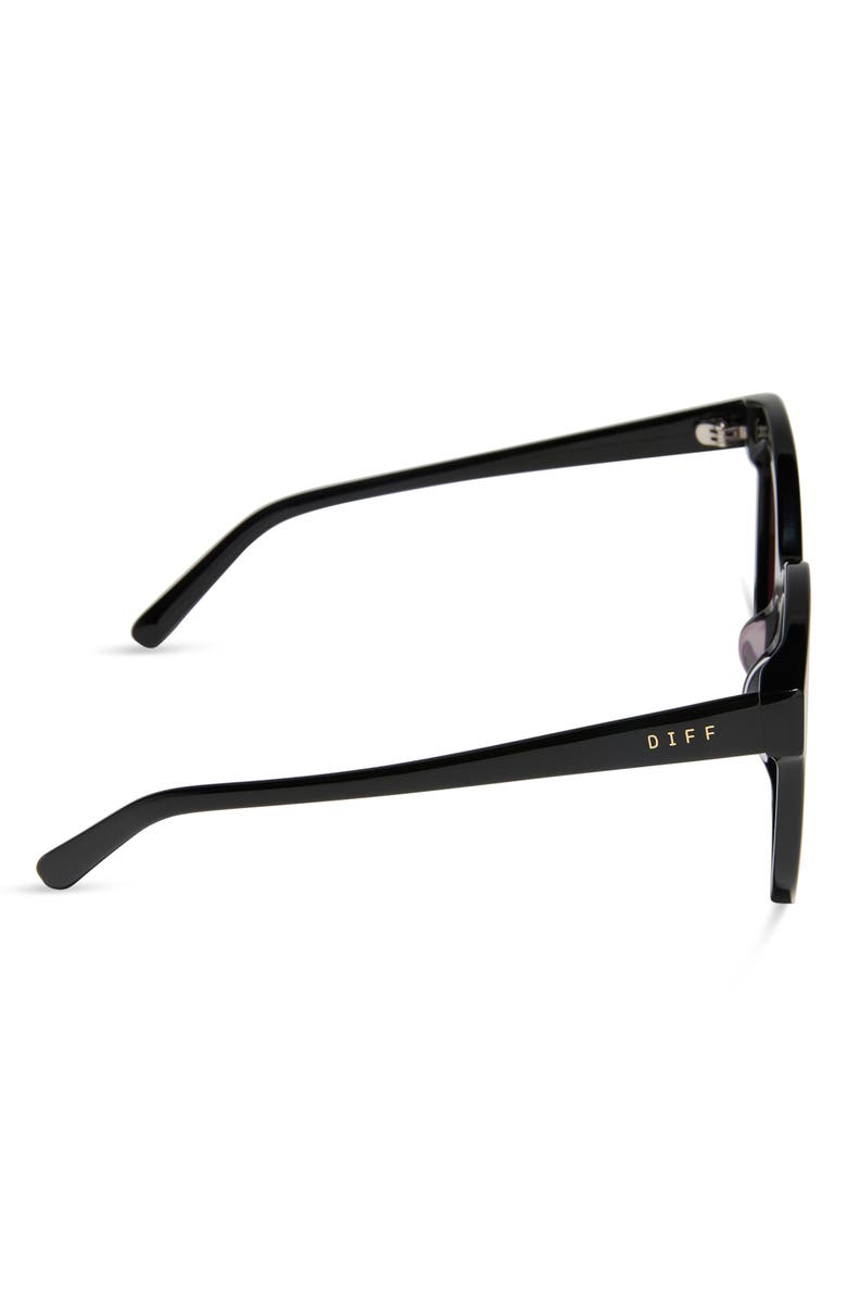 DIFF Gia 62mm Oversize Square Sunglasses, Alternate, color, Aubergine With Silver Flash