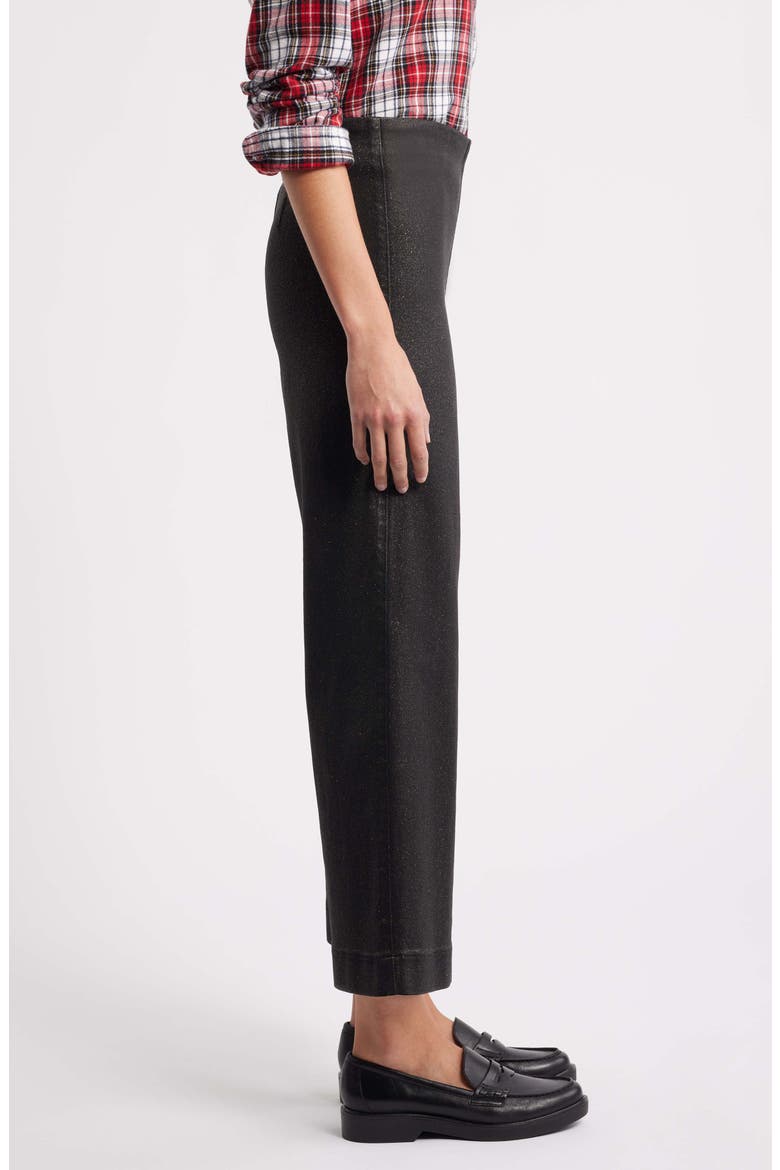 Westport Ankle Wide Leg Pants, Alternate, color, GOLD GLITTER BLACK WAX