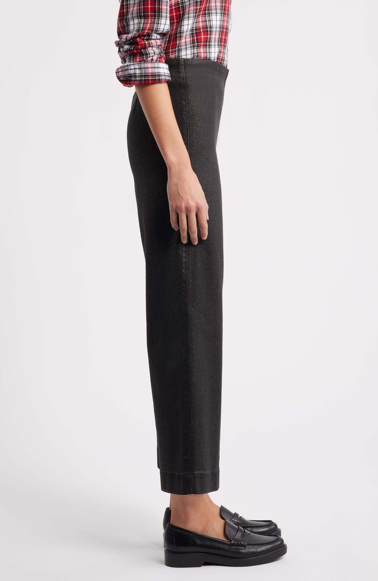 Frank & Eileen Westport Ankle Wide Leg Pants, Alternate, color, Gold Glitter Black Wax