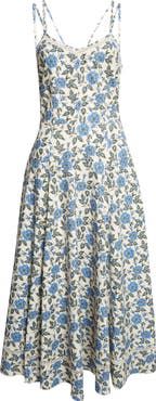 Derek Lam 10 Crosby Adair Print Sleeveless Midi Dress