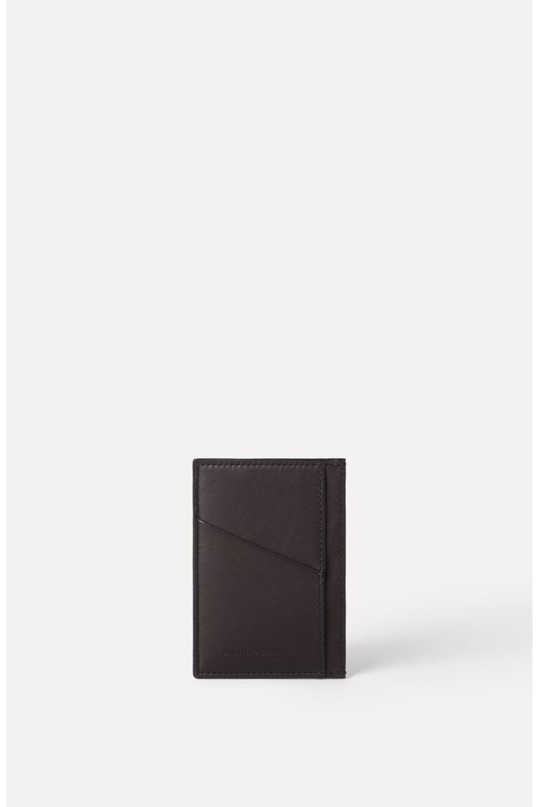 Calfskin card case, Alternate, color, Dark Brown