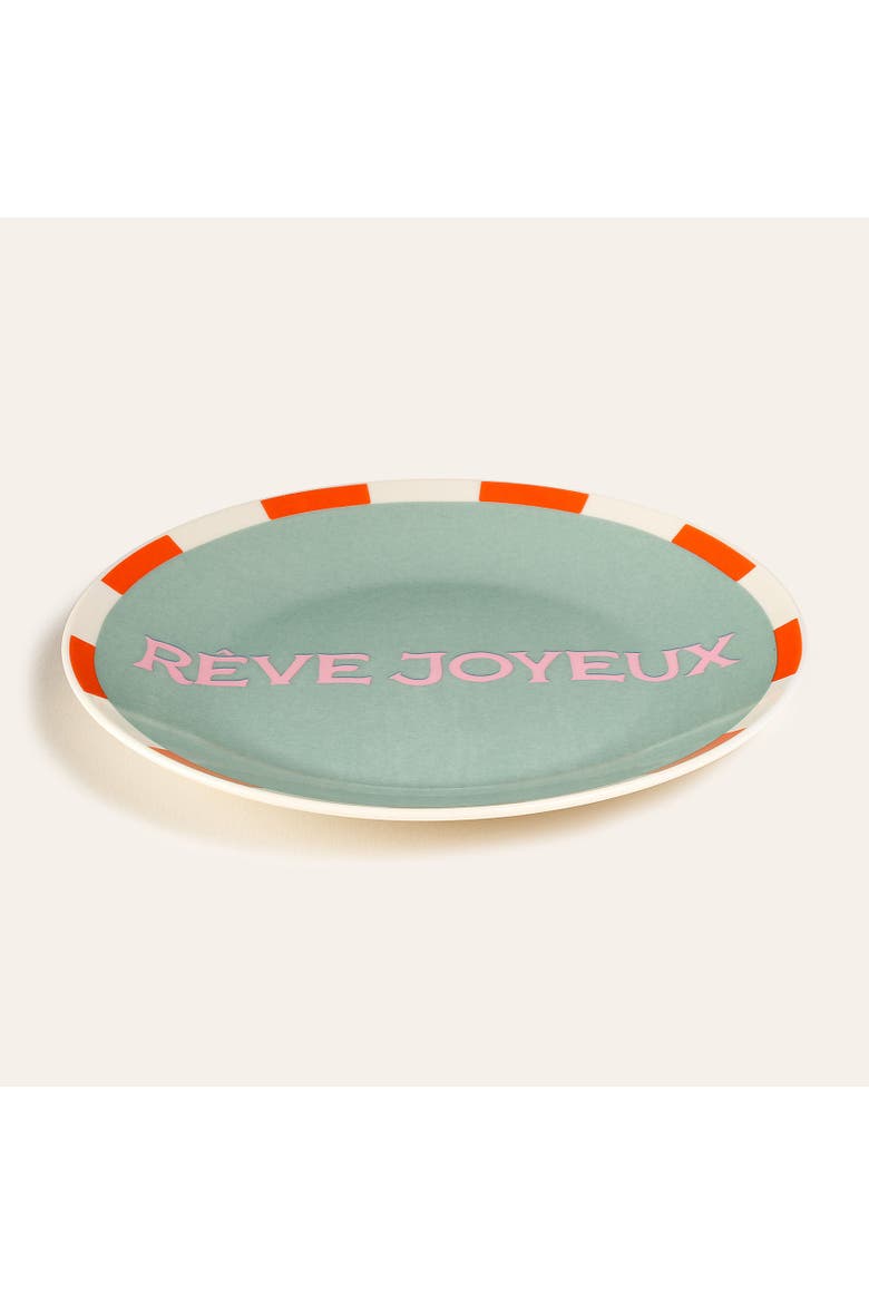 Petit Porcelain Plate 2 Pcs Set, Alternate, color, Green-Pink