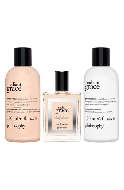 Philosophy Di Lorenzo Serafini Philosophy Radiant Grace Eau De Parfum 3-piece Gift Set In Transparent