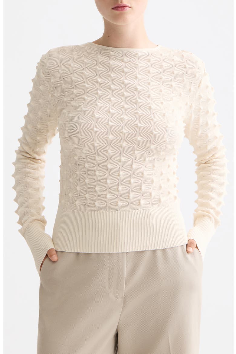 Textured Stitch Sweater, Main, color, EGGNOG