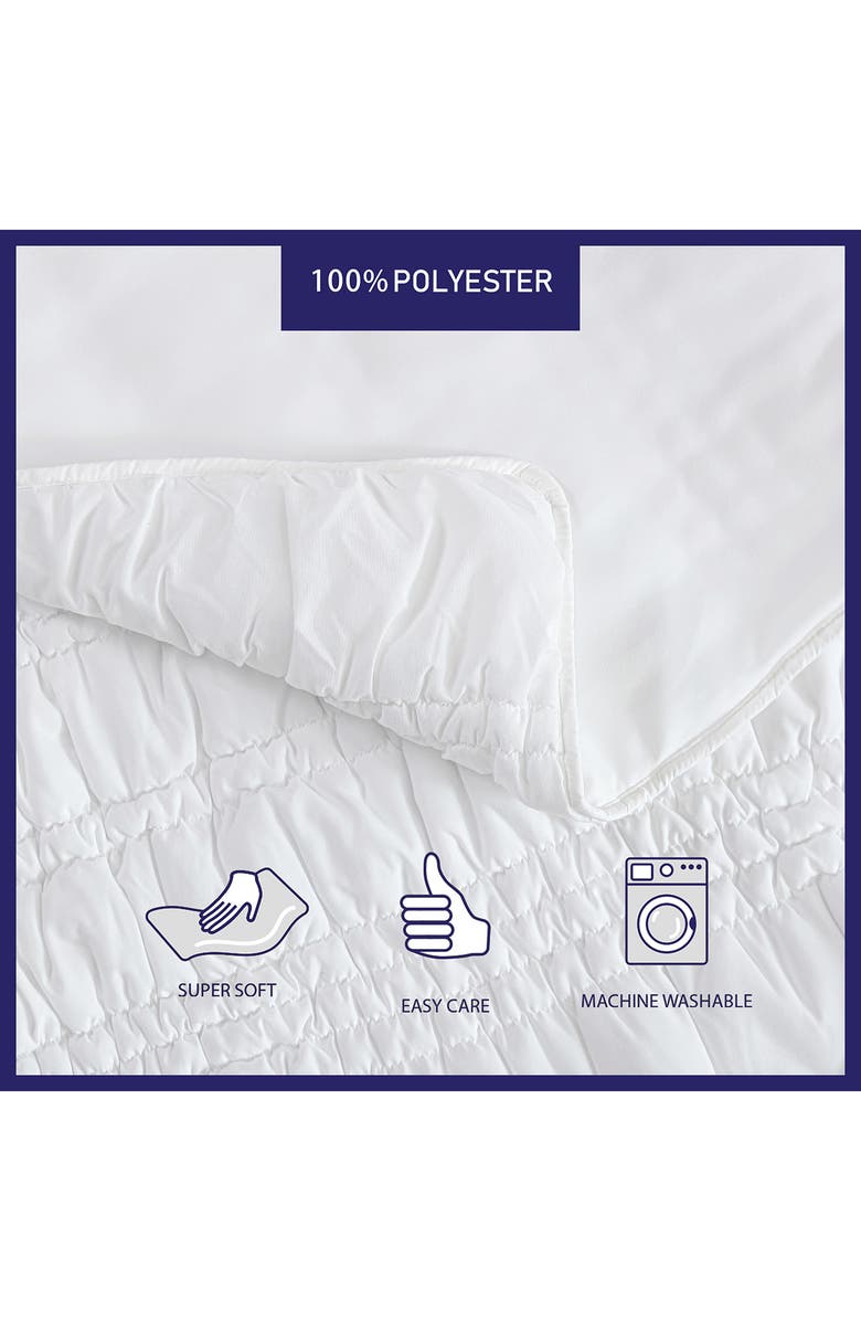 POPPY AND FRITZ Scrunch Stripe Microfiber Quilt & Shams Set, Alternate, color, White