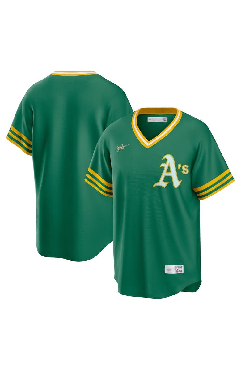 Nike Men's Nike Kelly Green Oakland Athletics Road Cooperstown Collection Team Jersey, Main, color, Kelly Green