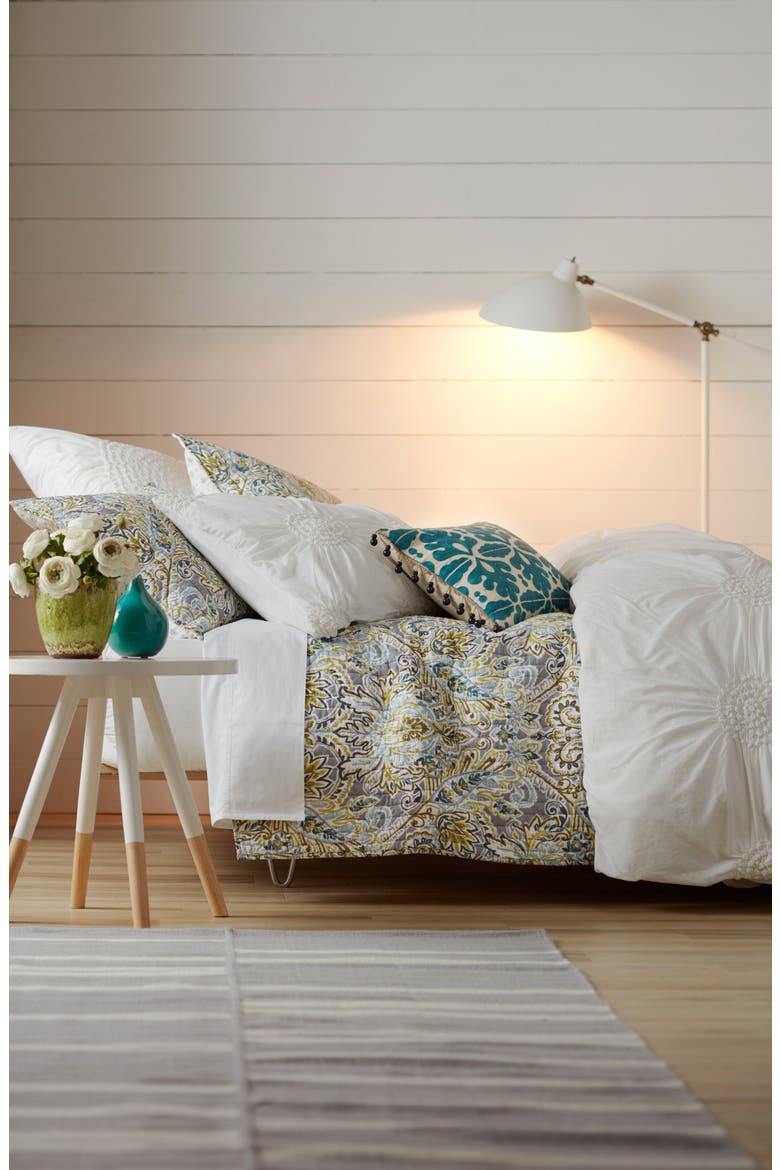 'Chloe' Duvet Cover, Alternate, color, WHITE