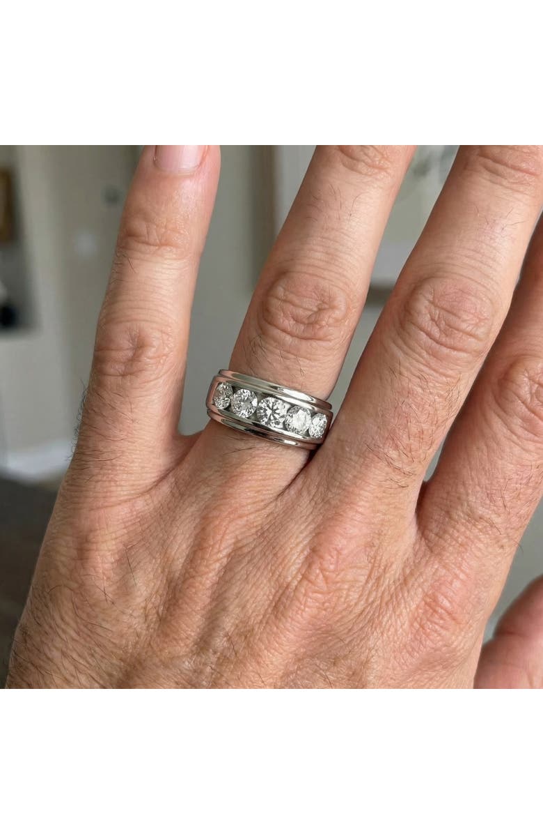 Bliss Diamond Men's 2Ct Diamond Accented Wedding Anniversary Ring 10k Gold Lab Grown, Alternate, color, 10K Yellow Gold