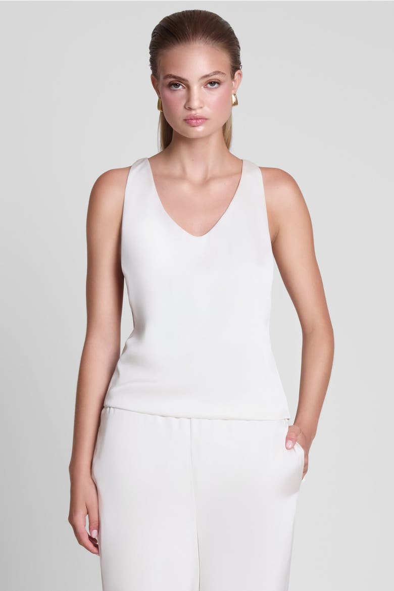 Suri Satin Racerback Top, Alternate, color, White