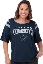 G-III 4HER BY CARL BANKS Women's G-III 4Her by Carl Banks Navy Dallas Cowboys Plus Size Linebacker T-Shirt