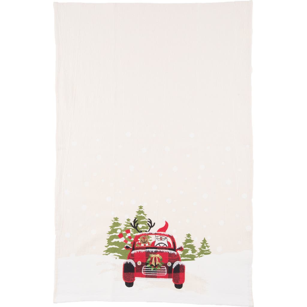C & F Home C&f Home 27" X 18" Reindeer Driving Red Plaid Truck "road Trip Friends" Christmas Winter Cotton Kitc In Multi
