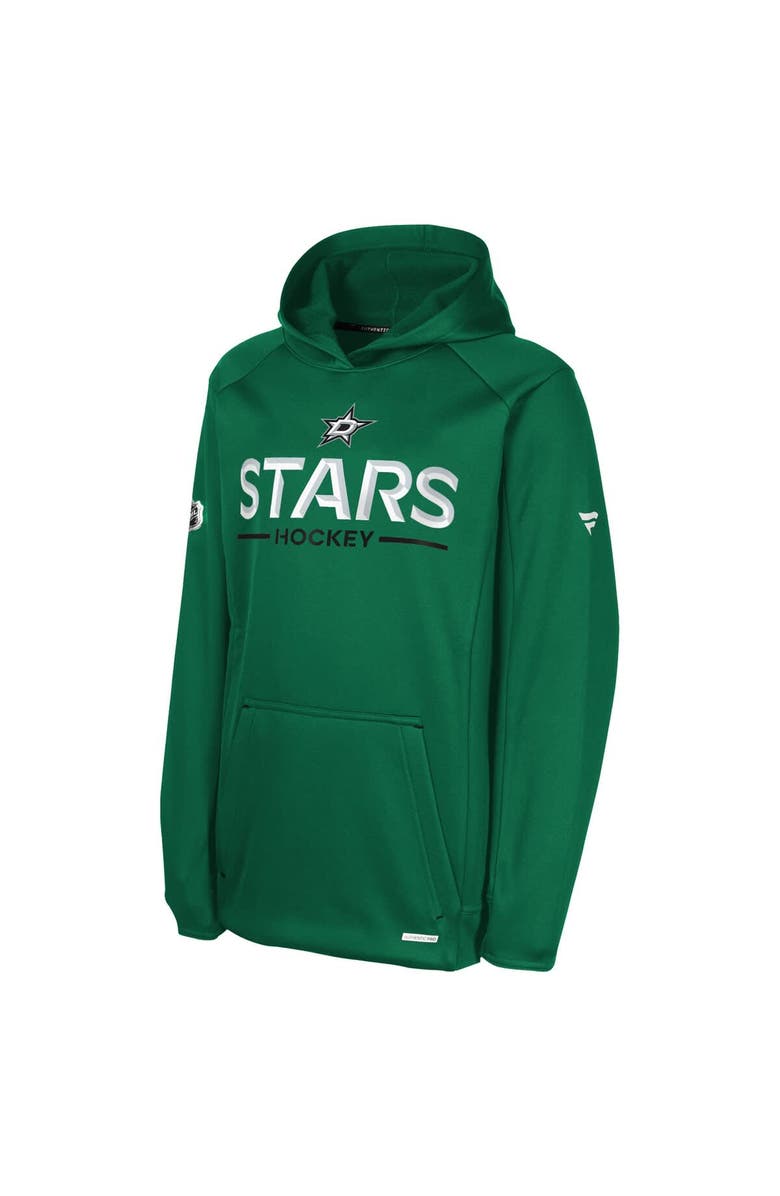 FANATICS Youth Fanatics Kelly Green Dallas Stars Authentic Pro Rink Raglan Hoodie, Alternate, color, Kelly Green