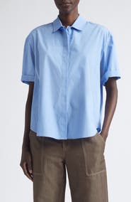 Lafayette 148 New York Organic Cotton Poplin Swing Shirt