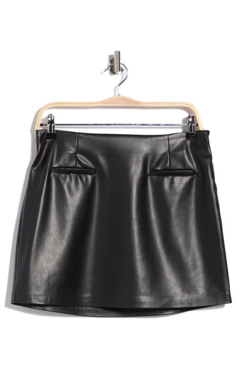 Faux Leather Miniskirt