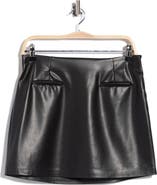 French Connection Faux Leather Miniskirt