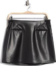 French Connection Faux Leather Miniskirt