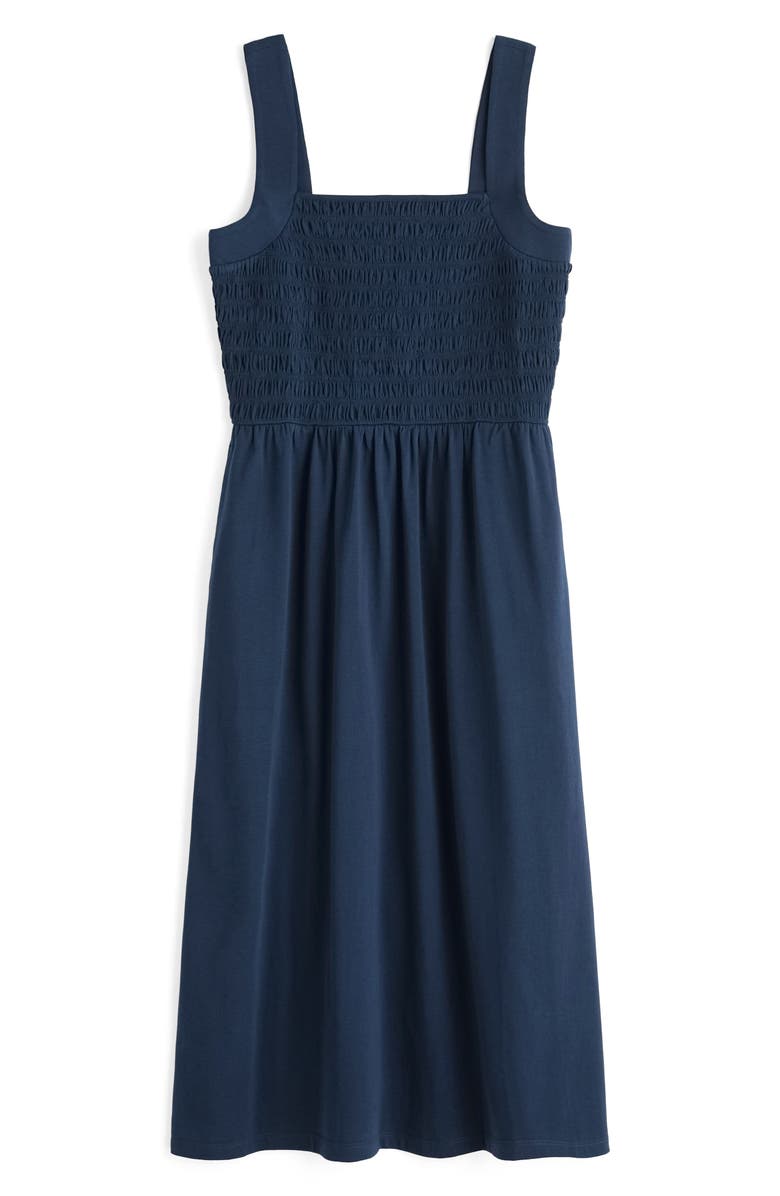 Seasalt Cornwall Summer Buoy Smocked Cotton Jersey Dress, Alternate, color, Maritime