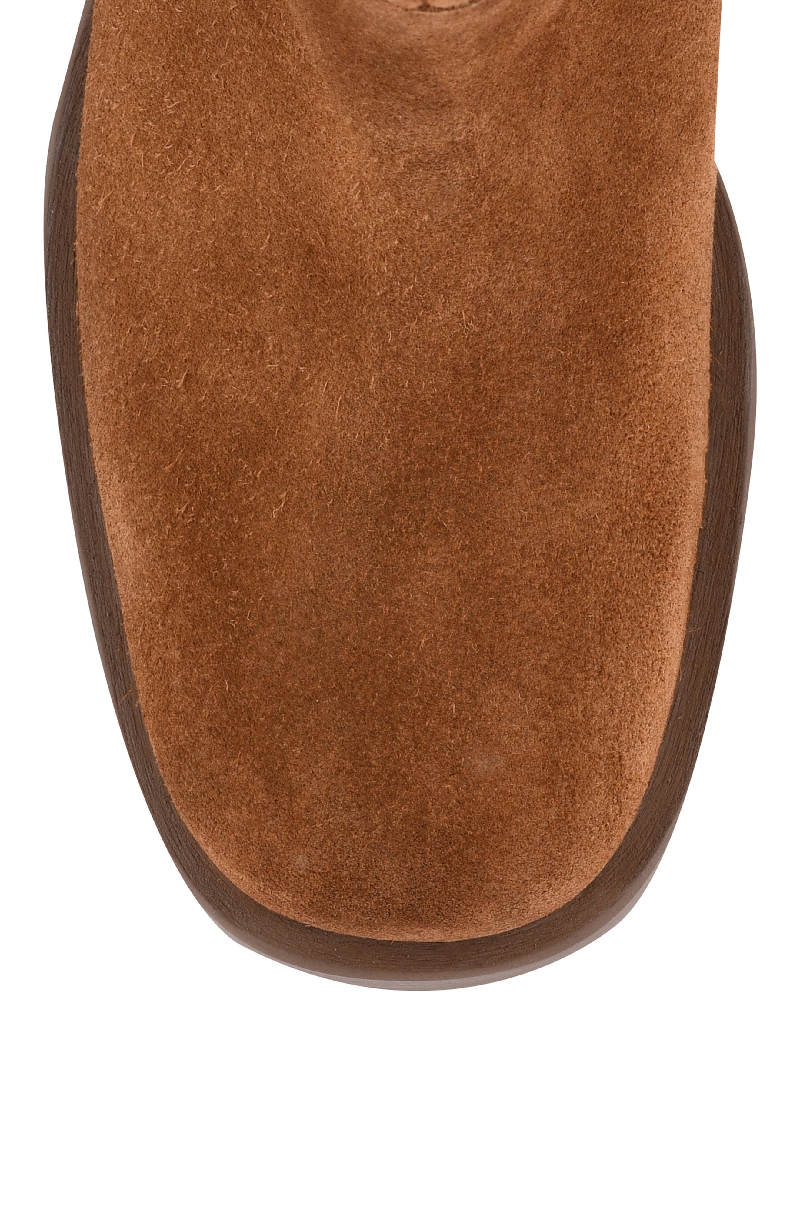 Curl Up Leather Boot, Alternate, color, BROWN