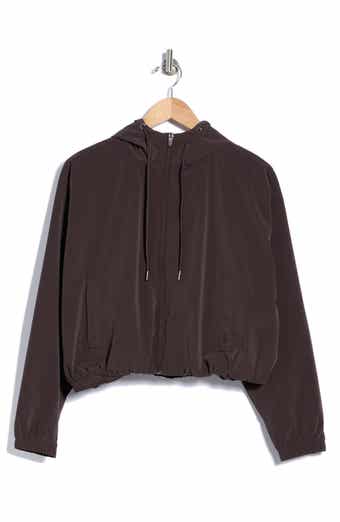 Woven Cocoon Bubble Hem Hoodie