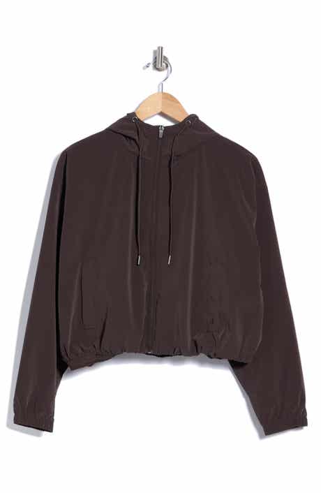 Woven Cocoon Bubble Hem Hoodie