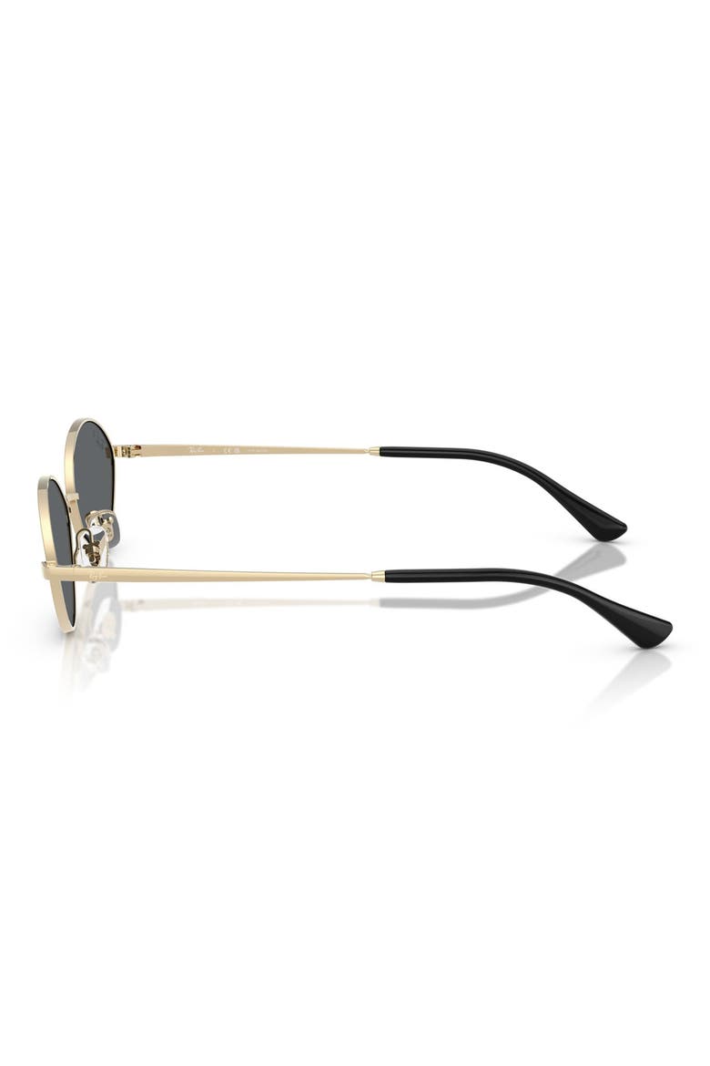 Kai 59mm Polarized Oval Sunglasses, Alternate, color, PALE GOLD / DARK GREY POLAR