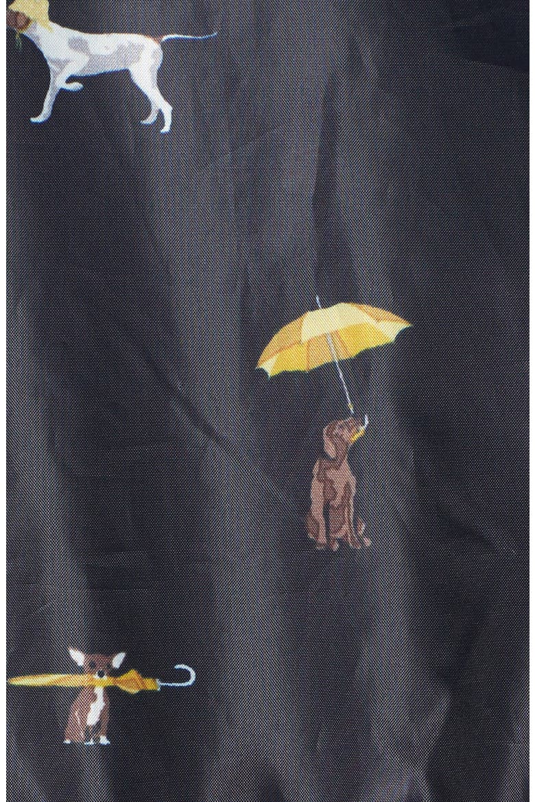 Right as Rain Packable Print Hooded Raincoat, Alternate, color, NAVY RAINING DOGS