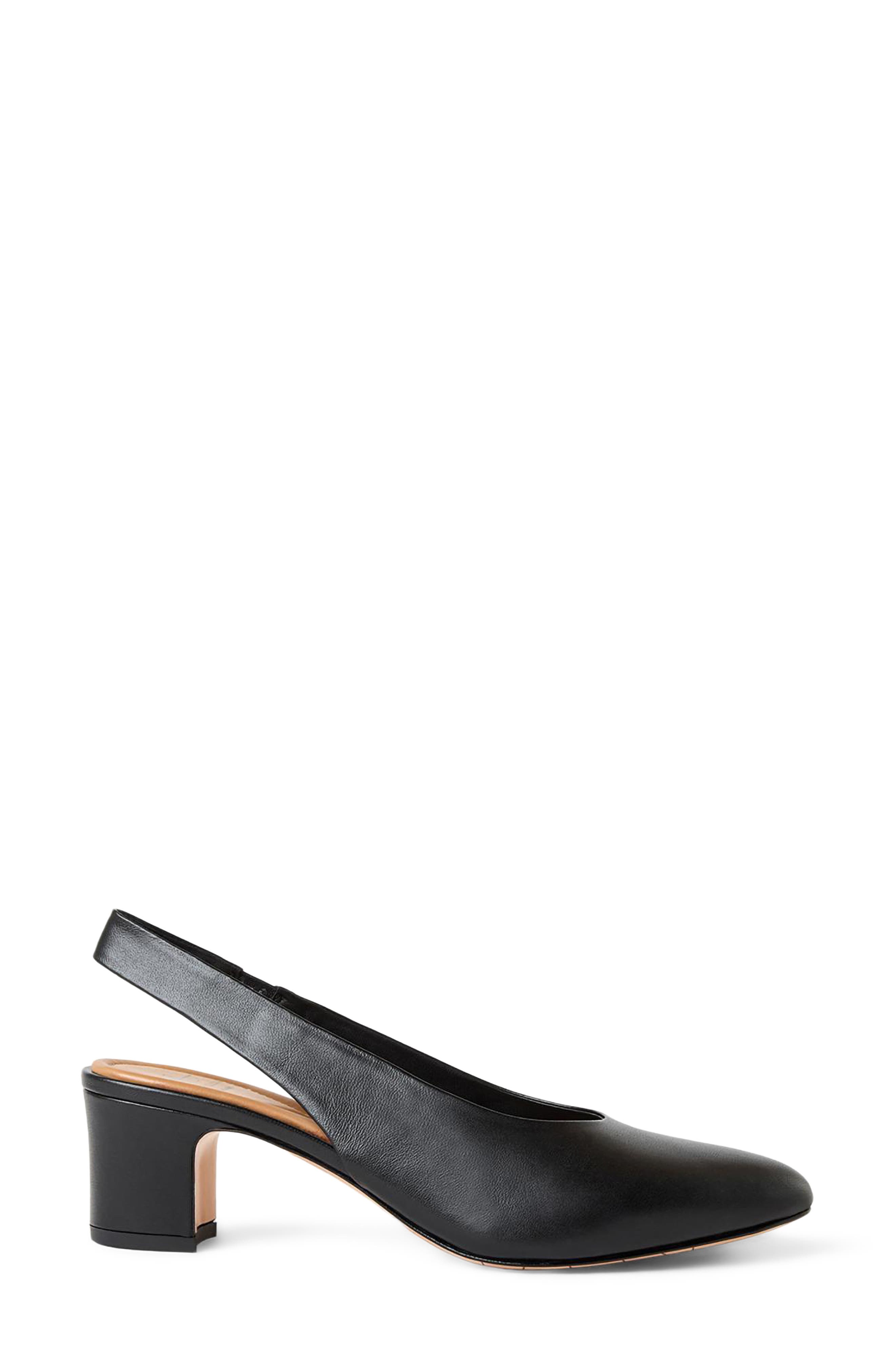Aquatalia Trevi Slingback Pump, Alternate, color, Black Leather