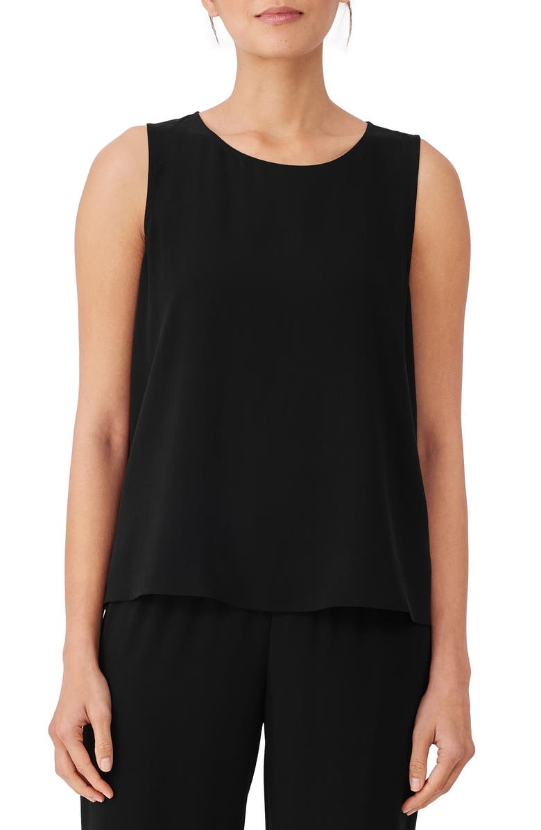 Eileen Fisher Long Jewel Neck Tank, Main, color,