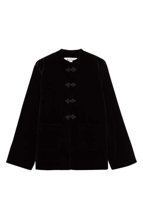 Pankou Closure Cotton Velveteen Jacket