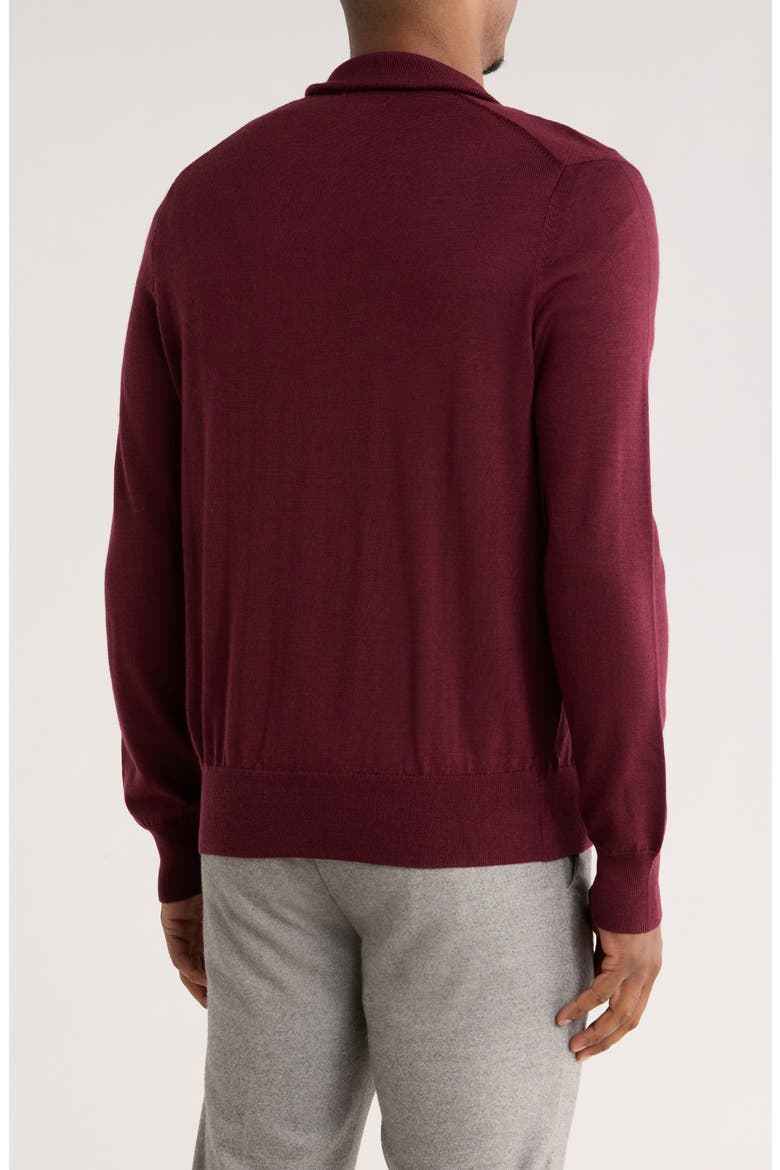 Swift Merino Wool Half Zip Pullover, Alternate, color, BURGUNDY