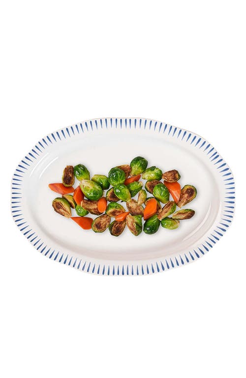 Juliska Sitio Stripe 17 Serving Platter In Blue