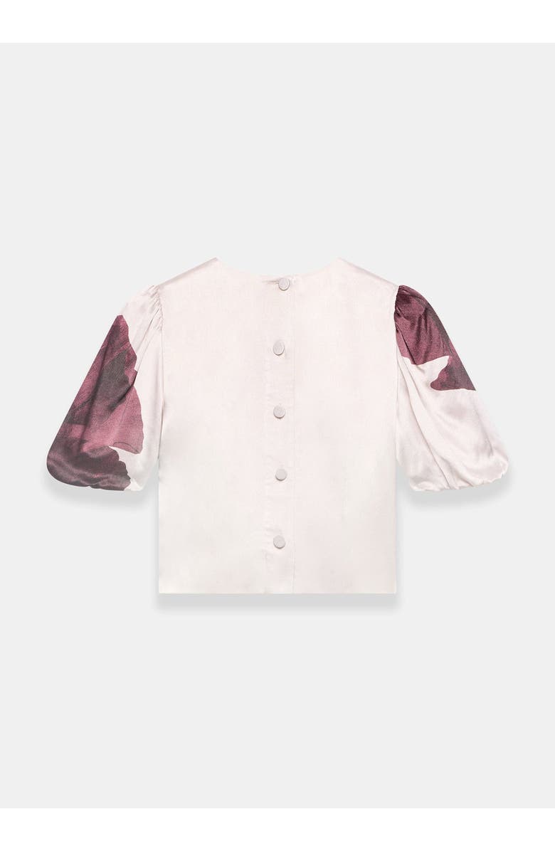 MINT VELVET Floral Print Short Sleeve Top, Alternate, color, Burgundy