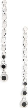 eddieBorgo Long Eclipse Lapis Drop Earrings
