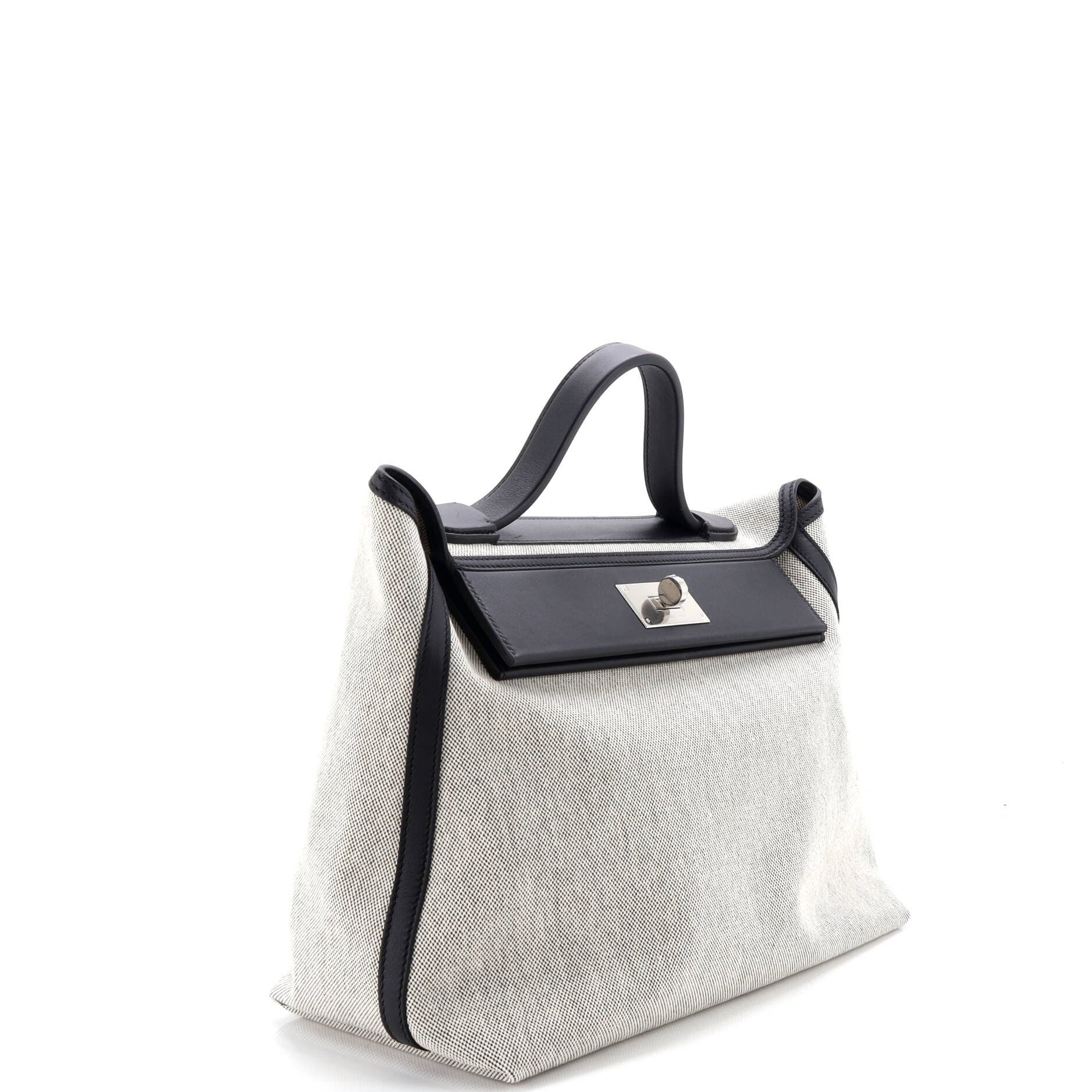 Pre-Owned Hermes 24/24 Bag Canvas and Swift 35, Alternate, color, Noir